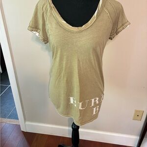 Burberry Olive Short Sleeve Tee